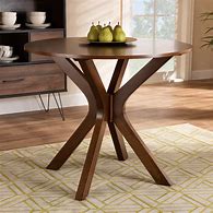 Image result for Small Round Wood Table