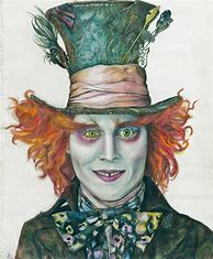 Image result for Scary Mad Hatter Drawing