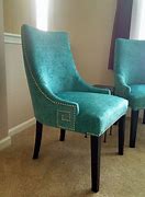 Image result for Turquoise Tufted Dining Chairs
