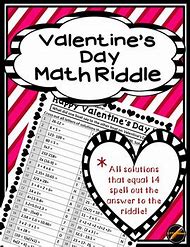 Image result for Fun Math Valentine Riddle