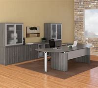 Image result for Grey Executive Office Desk with Drawers