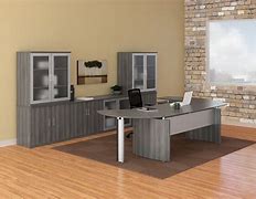 Image result for White Modern Executive Office Desk