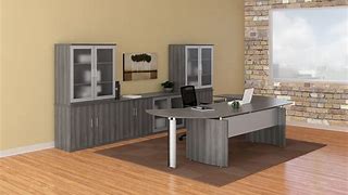 Image result for Grey Home Office Desk