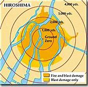 Image result for Hiroshima Bomb Map