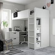 Image result for IKEA Twin XL Loft Bed with Desk
