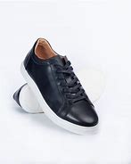 Image result for Men's Black Leather Sneakers