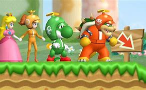 Image result for New Super Mario Bros. Wii 4 Players World 1