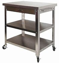 Image result for Stainless Steel Kitchen Cart