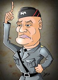 Image result for Benito Mussolini Caricature