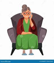 Image result for Old Lady On Phone Cartoon