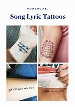 Image result for Tattoo of Song Lyrics