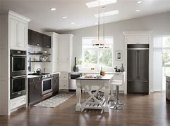Image result for Kitchen Cabinets with Black Stainless Appliances