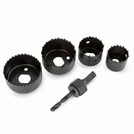 Image result for Warrior 3/4 in. - 5 in. Carbon Steel Hole Saw Set, 18 Piece