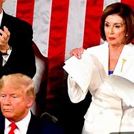 Image result for Nancy Pelosi State of Union at Trump