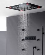 Image result for LED Shower System Ceiling Mount Rain Head