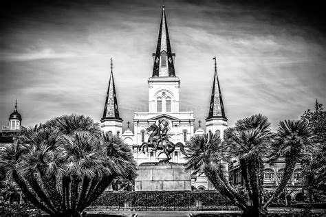 Art Print & Stock Photo  St. Louis Cathedral in New Orleans Black and  