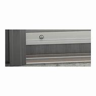 Image result for Pemko - 18100CNB36 Door Bottom Sweep, Clear Anodized Aluminum With 1" Gray Nylon Brush Insert, 0.25"W X 1.875" H X 36" L