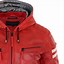 Image result for Red Leather Bomber Jacket