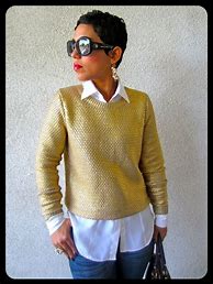Image result for Gold Women's Sweater