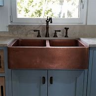 Image result for Hammered Copper Farmhouse Kitchen Sinks