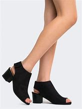 Image result for Women's Boots Summer Boots Chunky Heel Peep Toe Booties Ankle Boots Business Vintage Party & Evening Office & Career Lace PU Color Block Black US9 / E