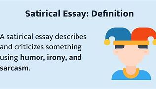 Image result for Funny Satire Essay Examples