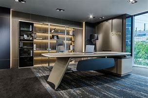 Image result for Gray Modern Office Desk