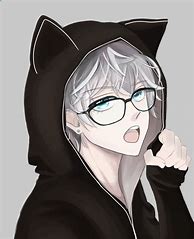 Image result for Anime Guy in Black Hoodie