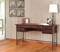 Image result for Dark Rustic Wood Desk