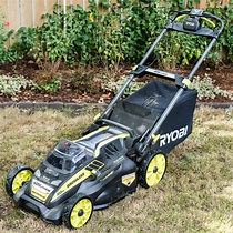Image result for self-propelled ryobi lawn mower