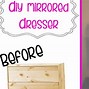 Image result for DIY Mirrored Dresser
