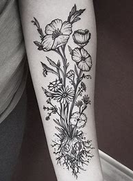 Image result for Flower Forearm Tattoos for Men