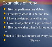 Image result for Irony Figure of Speech Example