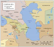 Image result for Map of Caspian Sea