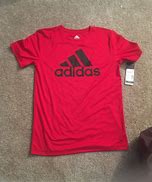 Image result for Red White and Blue Adidas Shirt Girls
