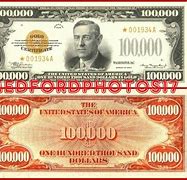 Image result for 100000 Dollar Bill Gold Certificate