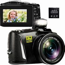 Image result for Compact Digital Camera, Rechargeable 20MP Kids Camera With 2.8" LCD 8X Digital Zoom For Adult Seniors Elders(Blue)