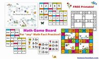 Image result for Free Printable Math Game Boards