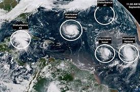Image result for Hurricanes in the Atlantic Right Now