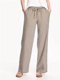 Image result for Old Navy Women's High-Waisted Striped Linen-Blend Wide-Leg Pants - Beige - Size XS