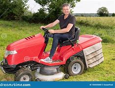 Image result for Man On Lawn Mower