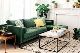 Image result for Green Couch Interior Design