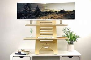 Image result for Wood Standing Desk Adjustable Height