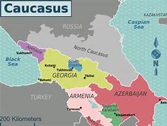 Image result for Caucasus On Map