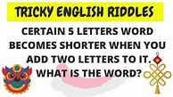 Image result for English Riddles