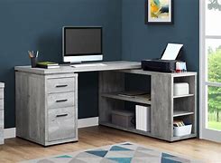 Image result for Grey Corner Computer Desk