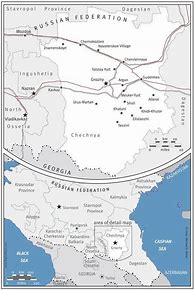 Image result for Chechnya War Map