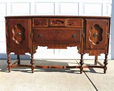 Image result for Antique Buffet Cabinet Credenza