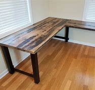 Image result for DIY Wood L-shaped Desk