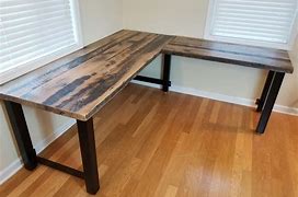 Image result for Rustic Reclaimed Wood Desk